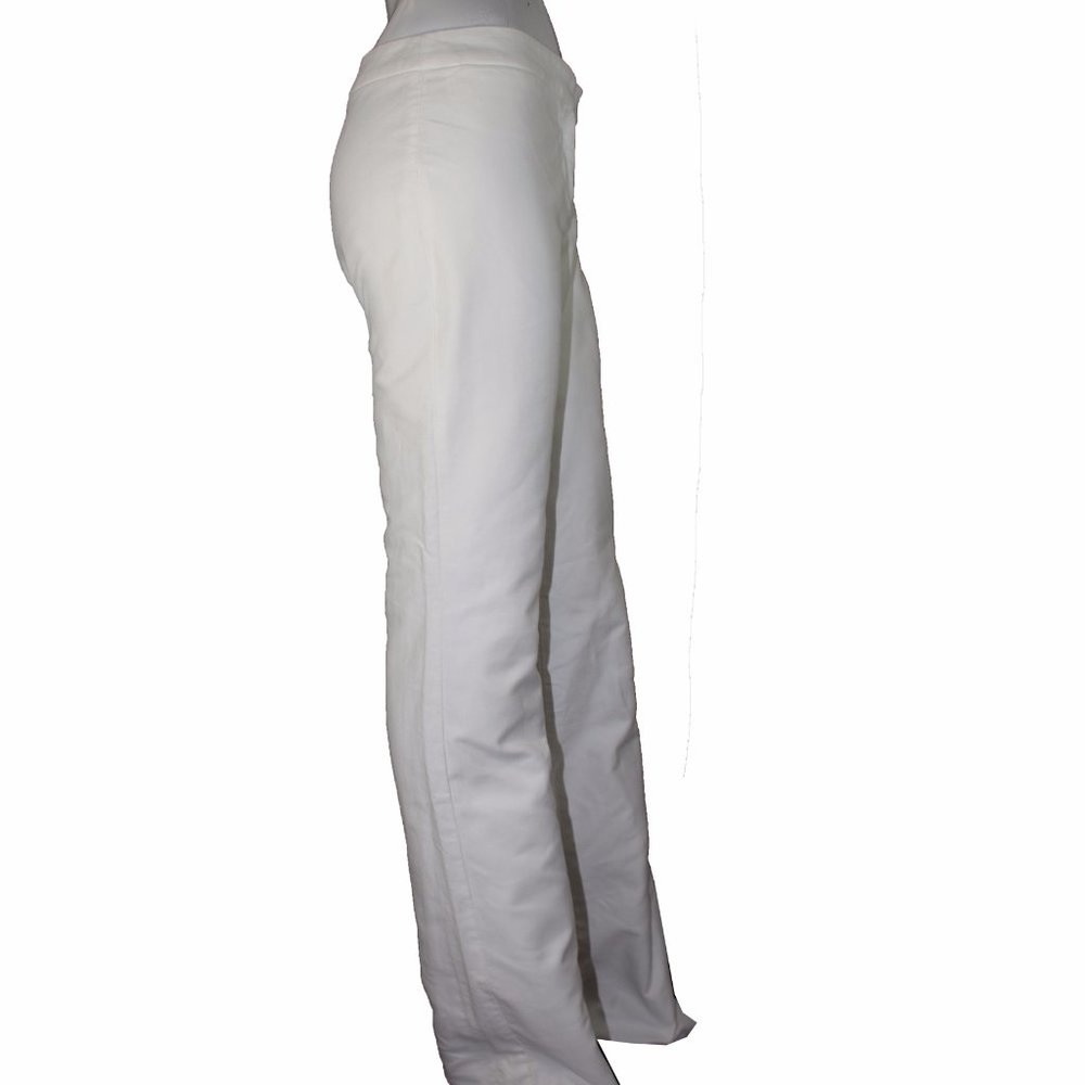 NEW ALEXANDER MCQUEEN WHT COTTON PANTS IT 42